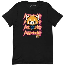 Printful Aggretsuko Watashi Wa T-Shirt (Black)