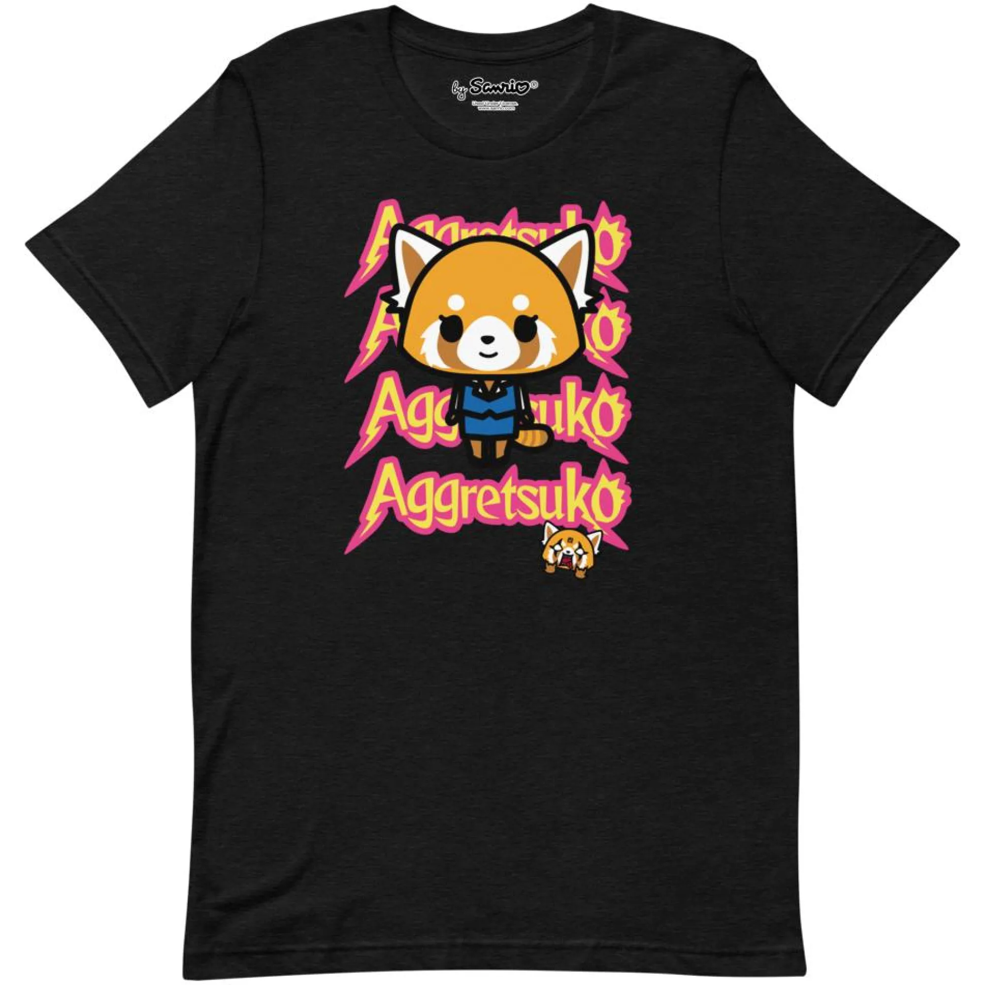 Printful Aggretsuko Watashi Wa T-Shirt (Black)