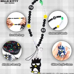 Hamee.com - Hamee US Badtz-maru Beaded Charm Mobile Phone Wrist Strap