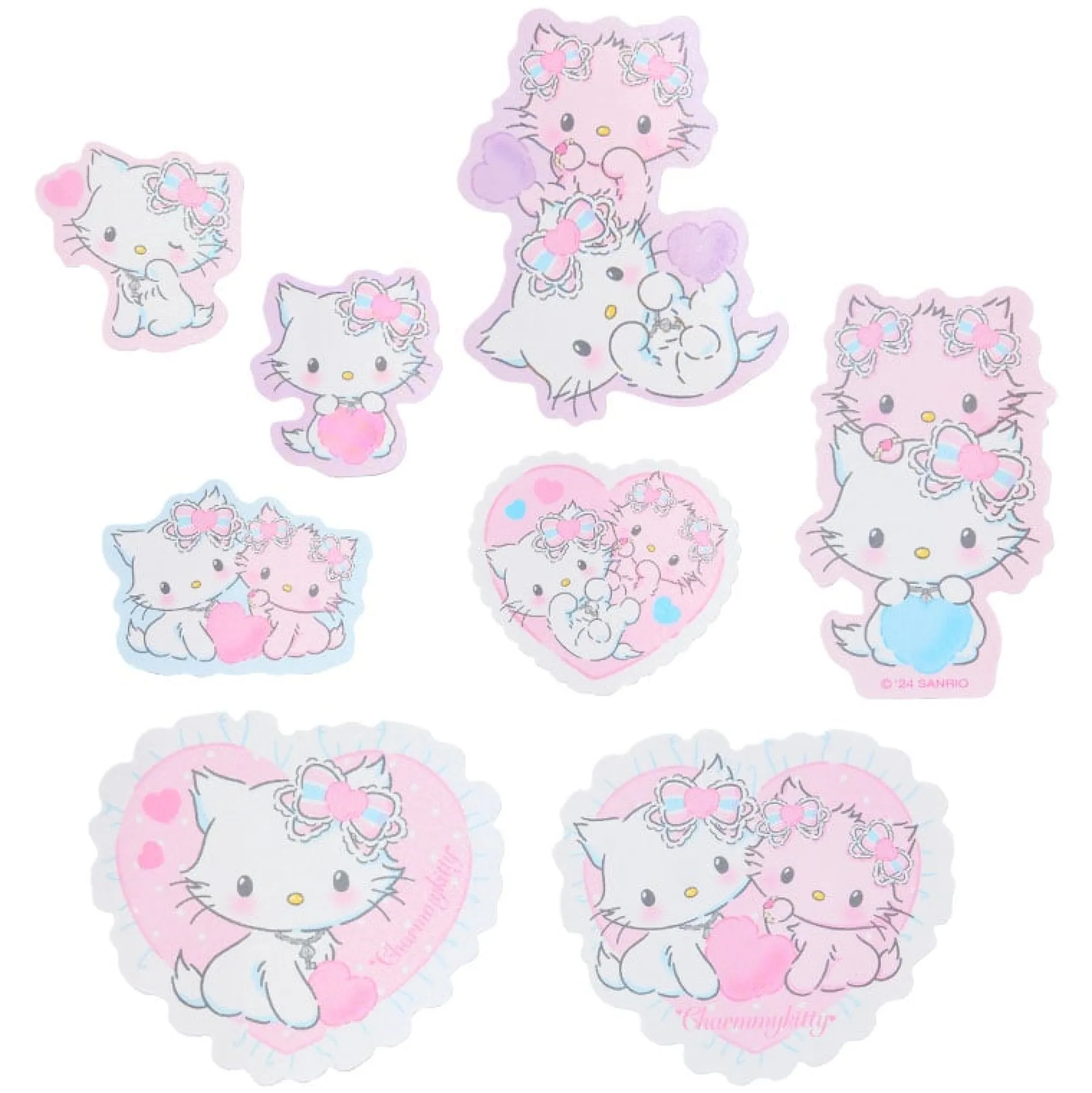 Japan Original Charmmy Kitty 16-pc Sticker Pack (Heisei Fluffy Heart Series)