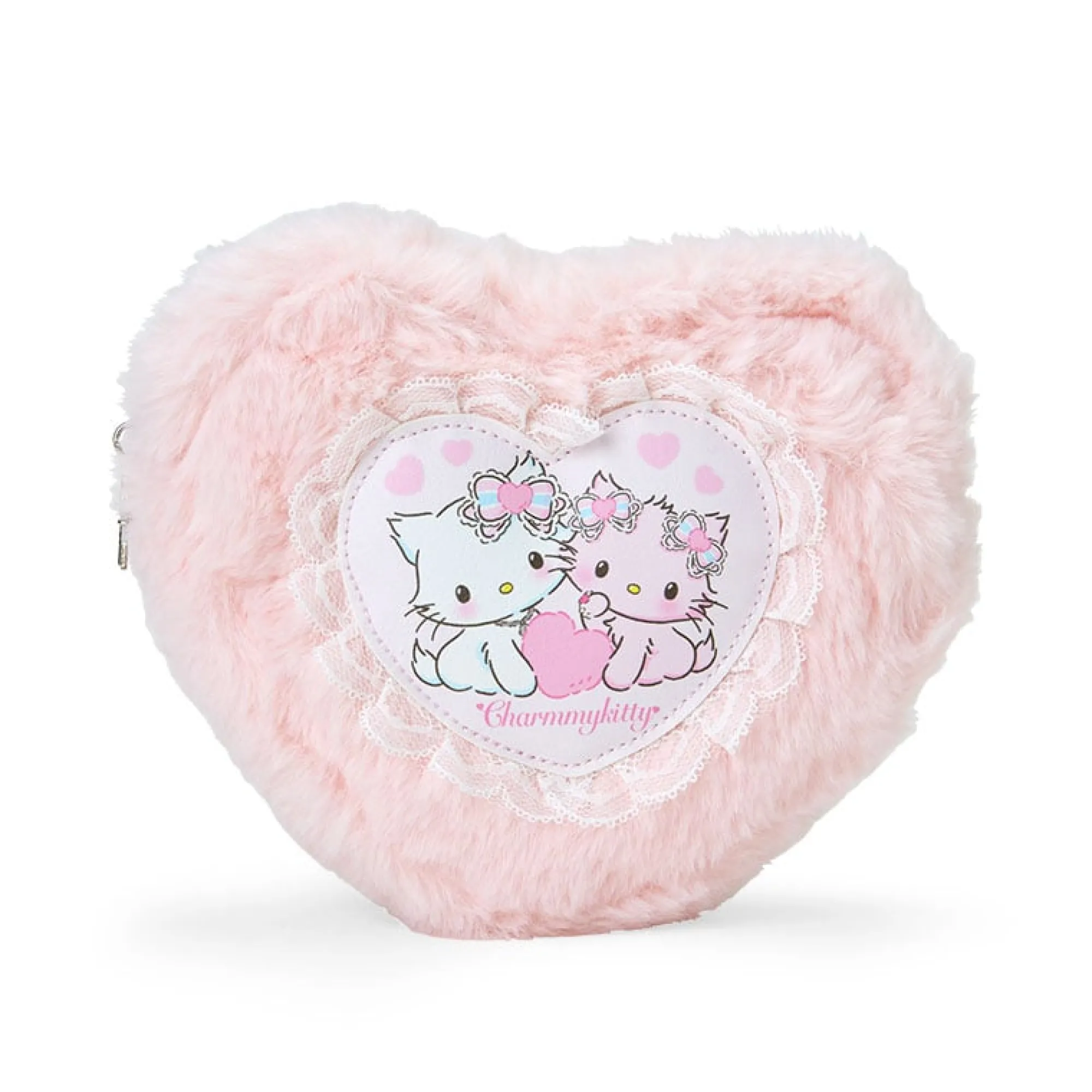 Japan Original Charmmy Kitty Plush Zipper Pouch (Heisei Fluffy Heart Series)