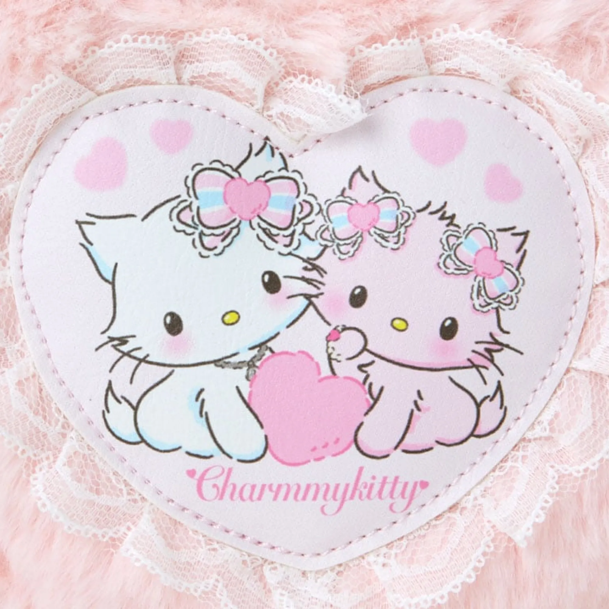 Japan Original Charmmy Kitty Plush Zipper Pouch (Heisei Fluffy Heart Series)