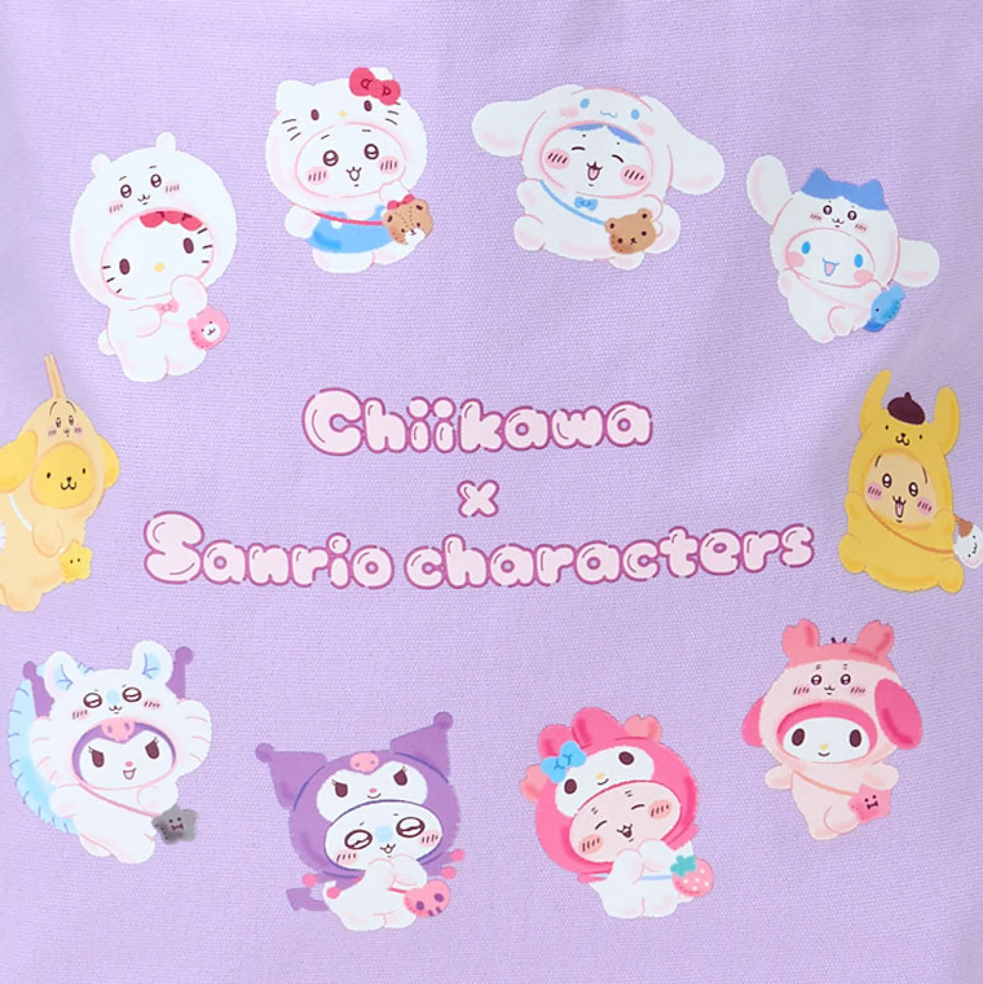 Japan Original Chiikawa x Sanrio Characters Tote Bag