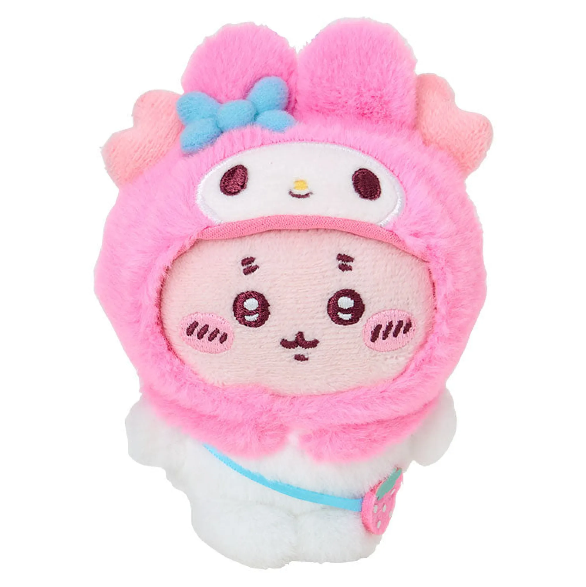 Japan Original Chiikawa x Sanrio Characters My Melody Plush Mascot Keychain (Furuhonya)
