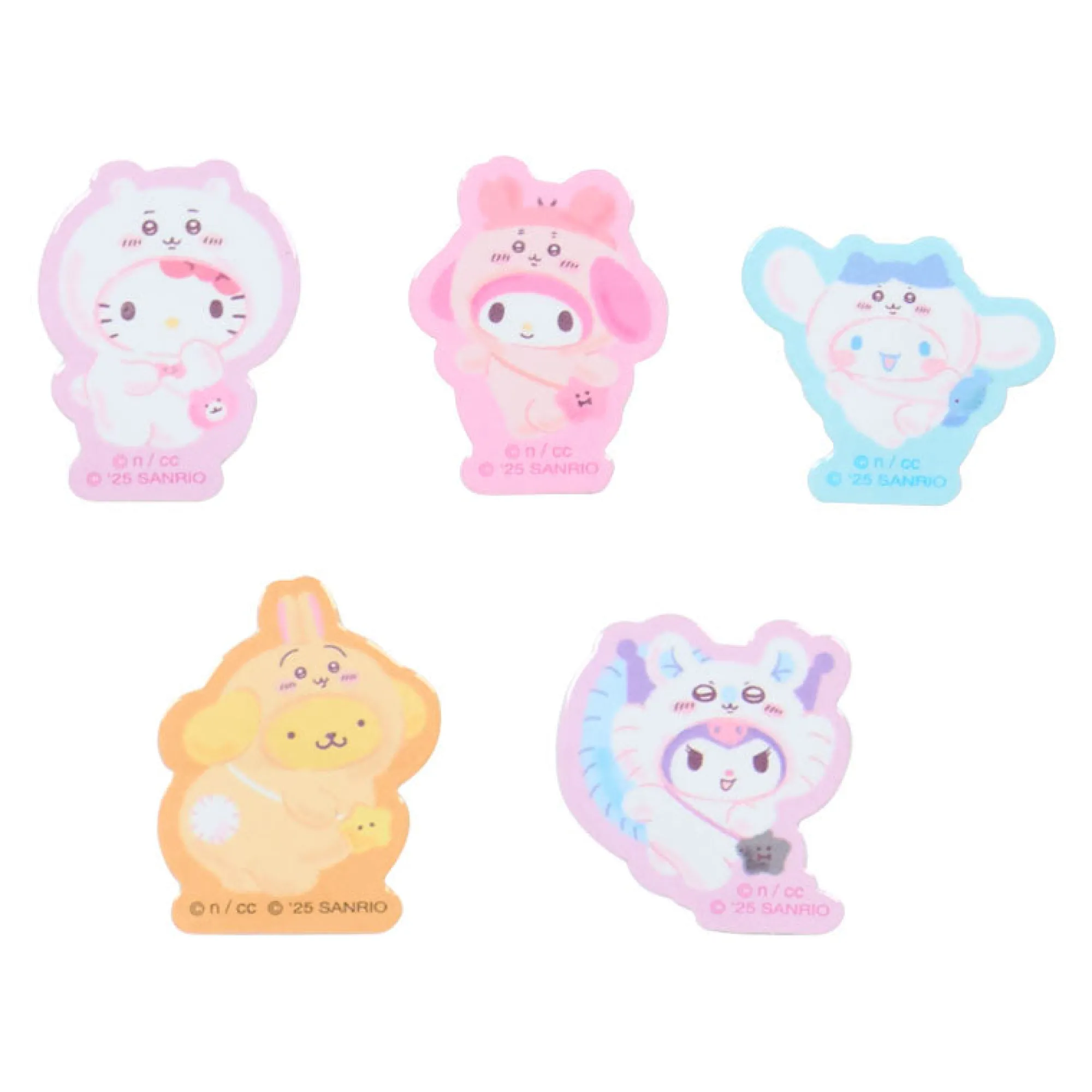 Japan Original Chiikawa x Sanrio Characters 32-pc Mini Sticker Pack