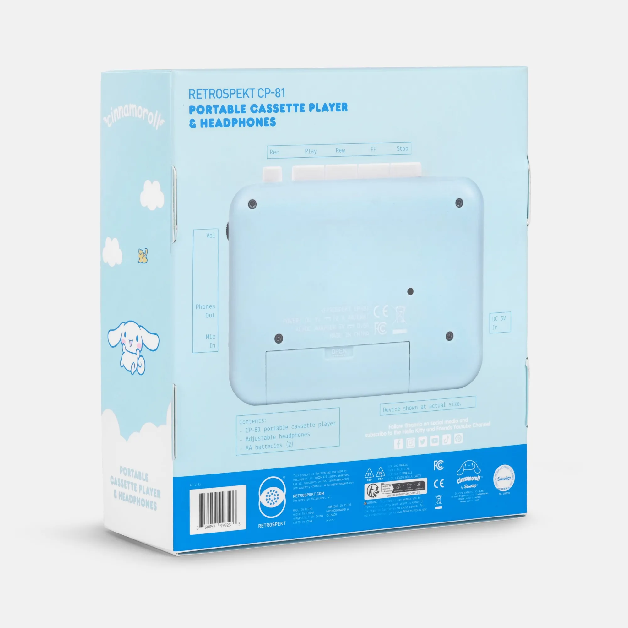 RETROSPEKT Cinnamoroll Classic CP-81 Portable Cassette Player