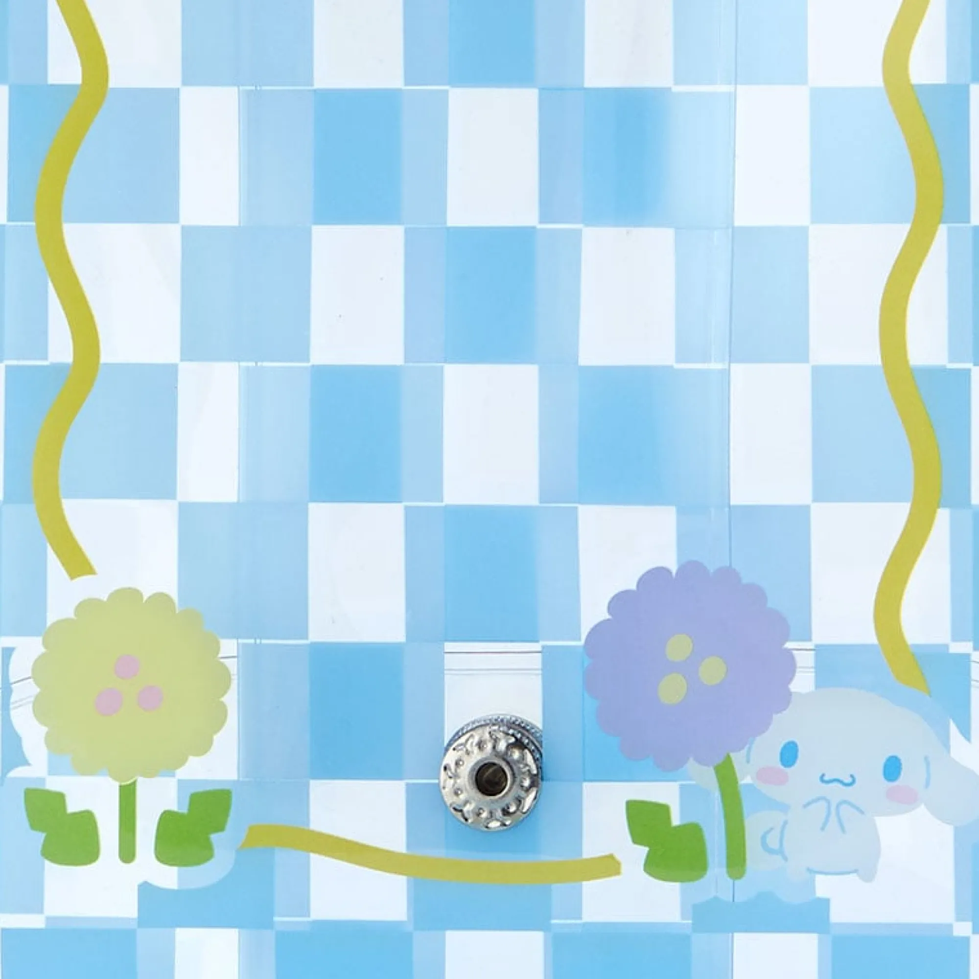 Japan Original Cinnamoroll Clear Snap Mini Pouch (Pastel Check Series)