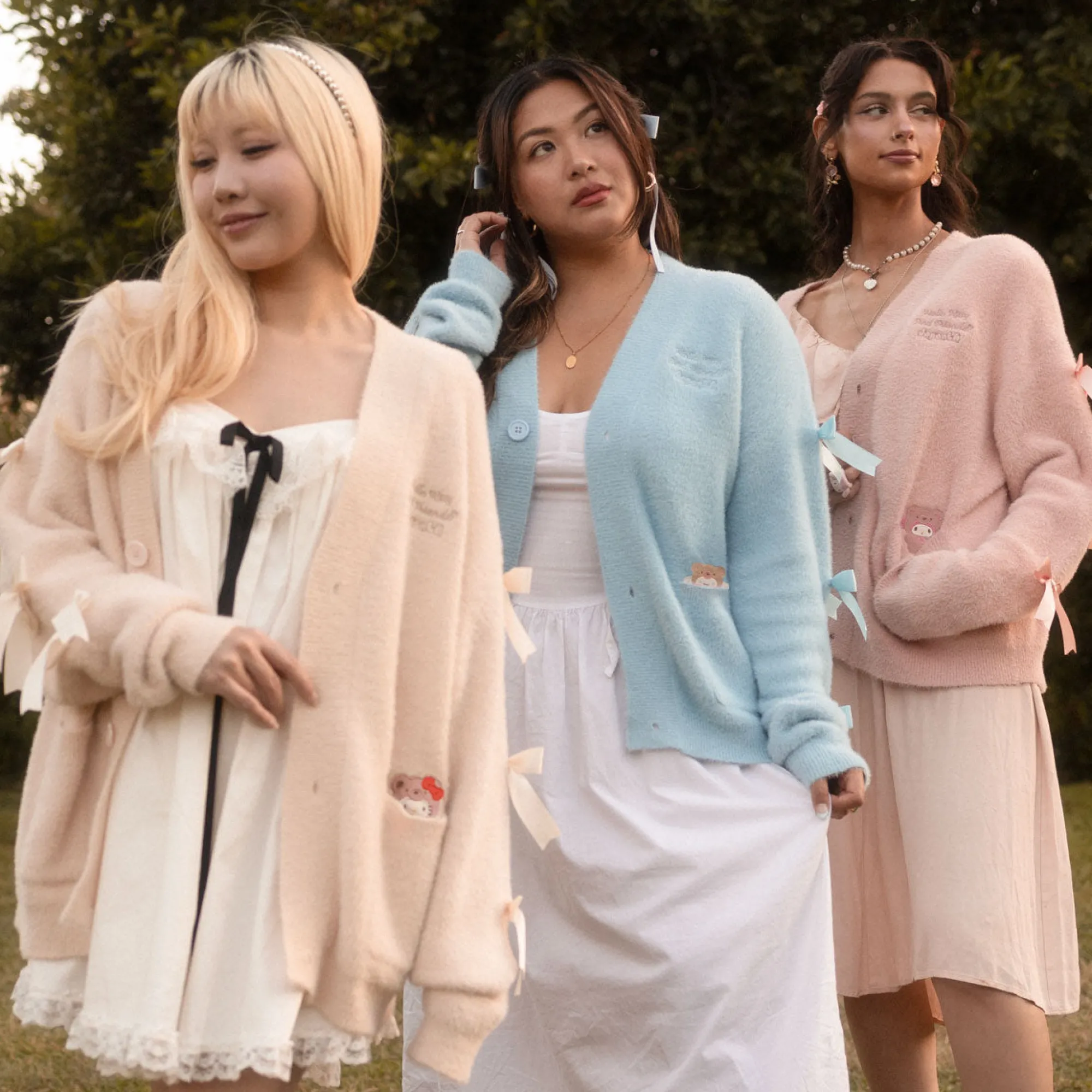 JAPANLA Cinnamoroll Cozy Kuma Cardigan