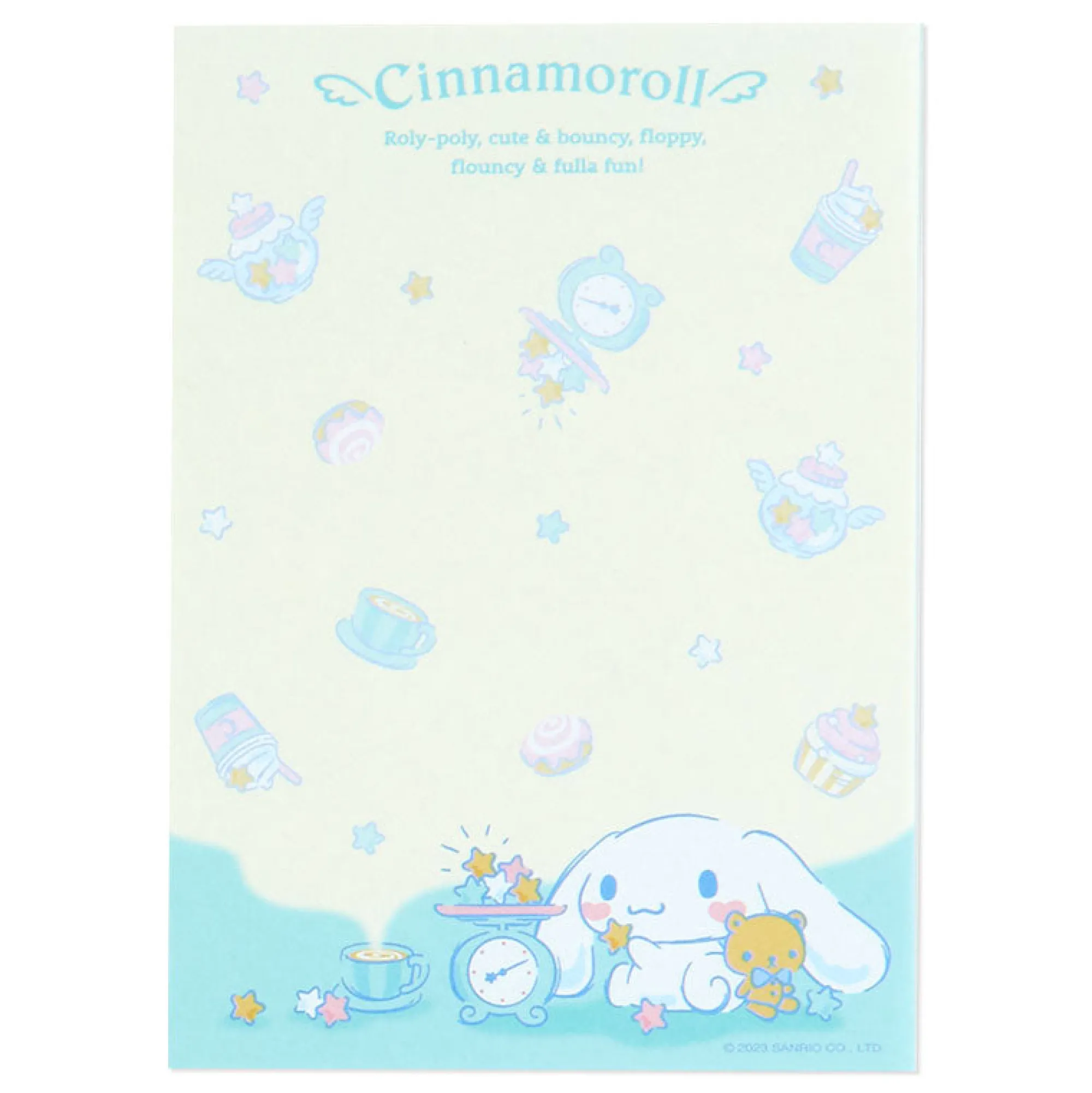 Japan Original Cinnamoroll Memo Pad & Sticker Set