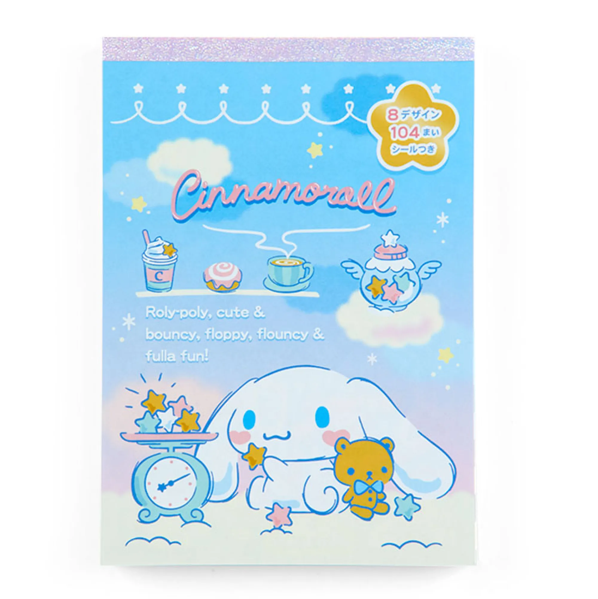 Japan Original Cinnamoroll Memo Pad & Sticker Set