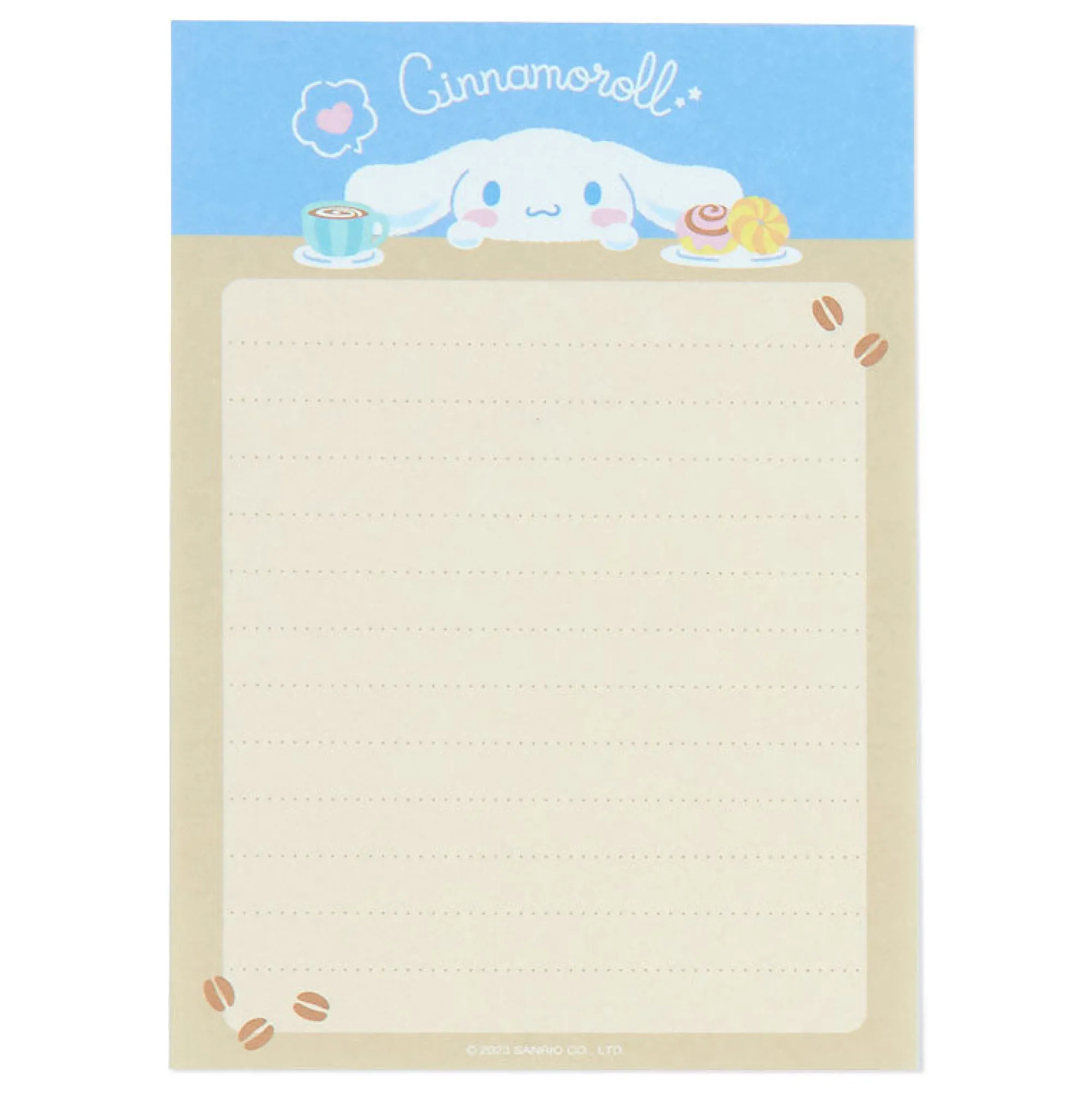 Japan Original Cinnamoroll Memo Pad & Sticker Set