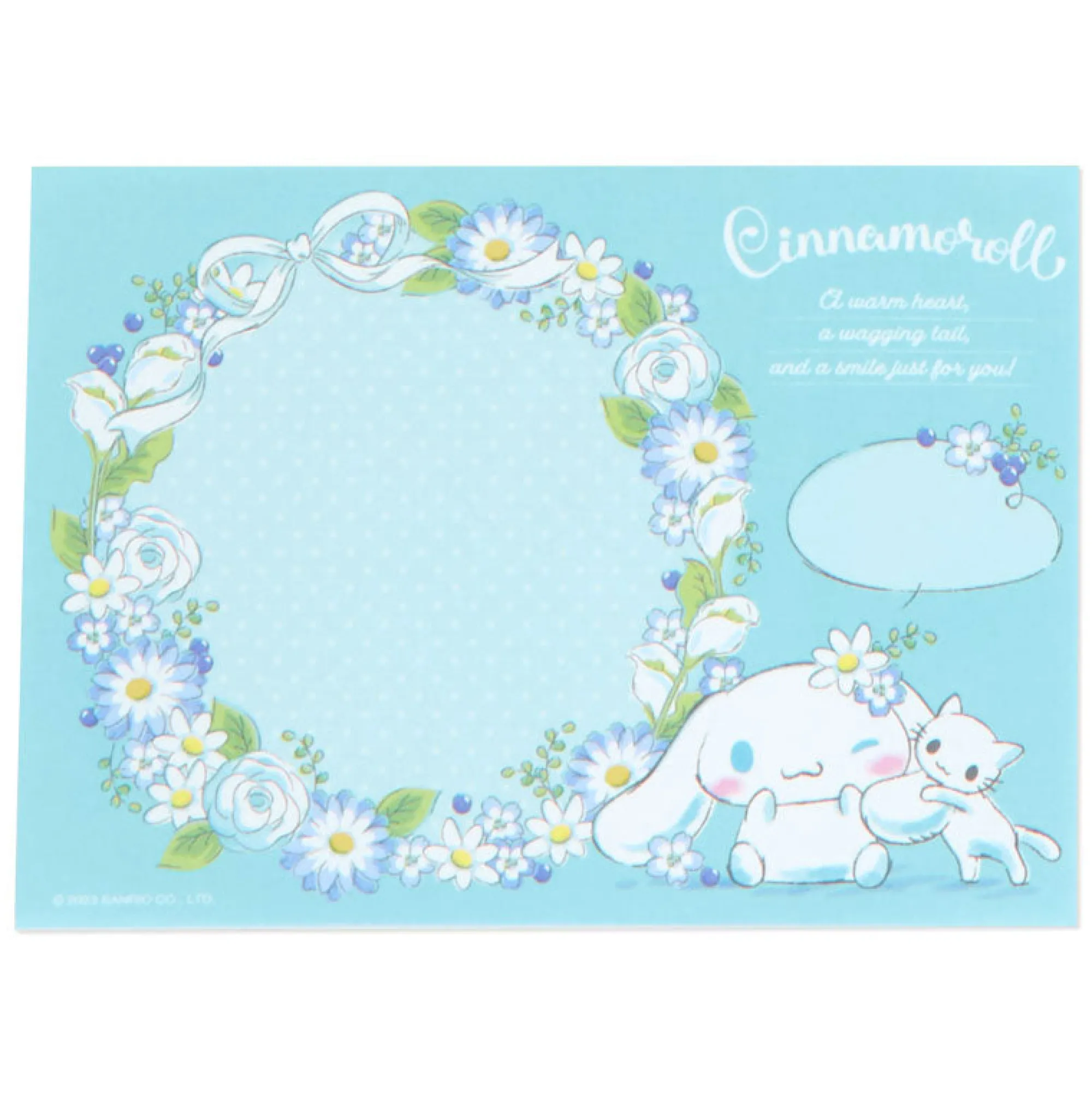 Japan Original Cinnamoroll Memo Pad & Sticker Set
