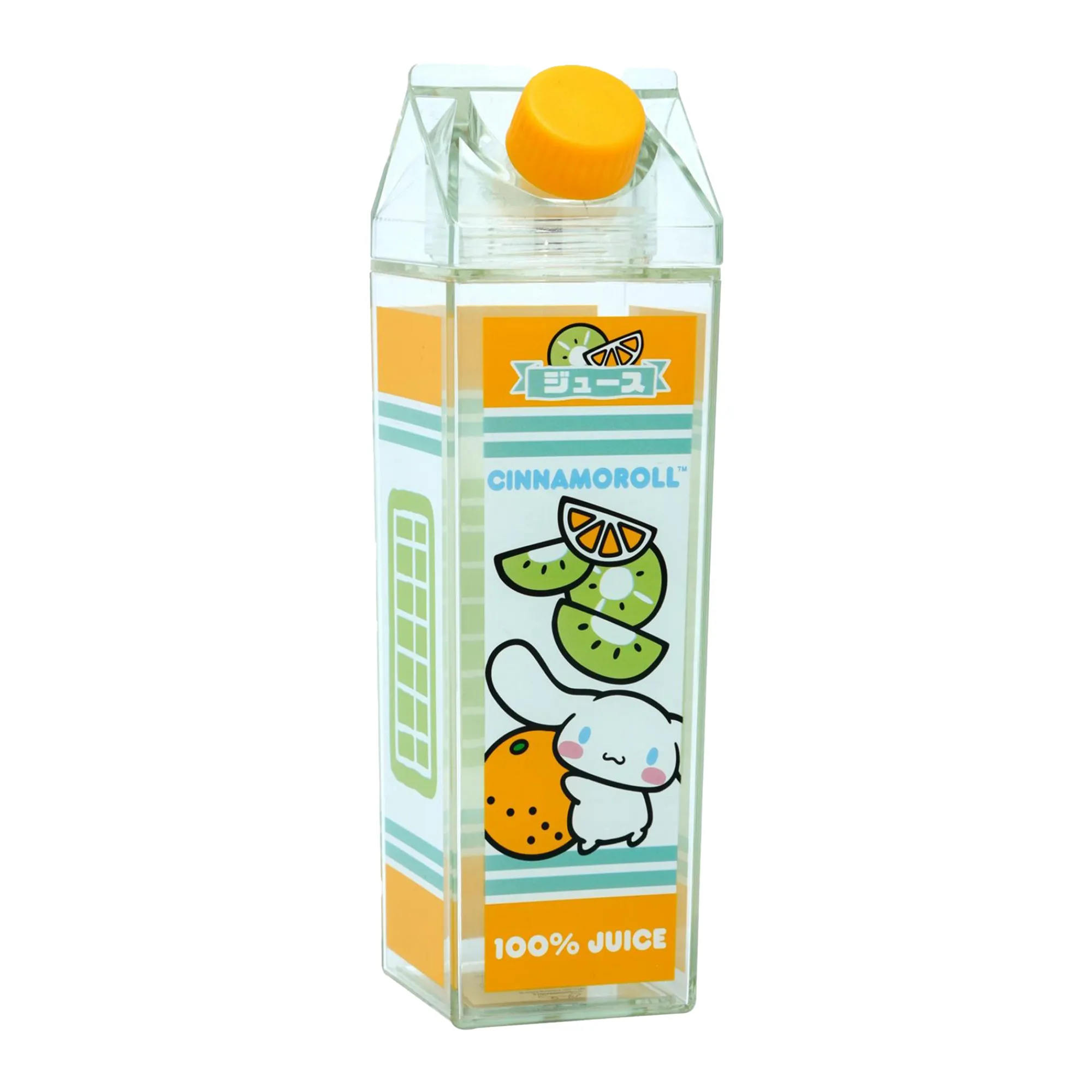 BIOWORLD Cinnamoroll Milk Carton Water Bottle (Orange & Kiwi)