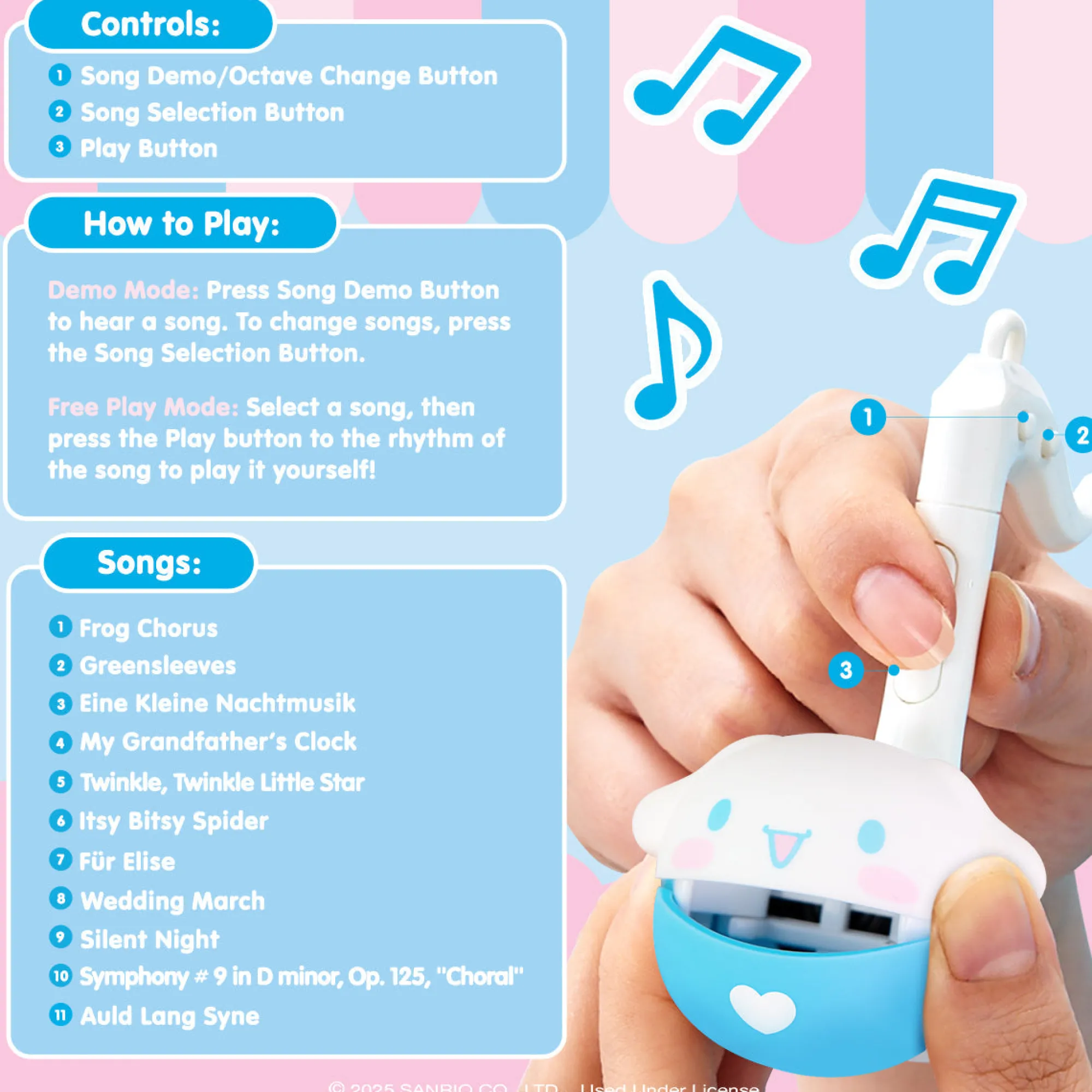 Hamee.com - Hamee US Cinnamoroll Mini Otamatone Melody Charm