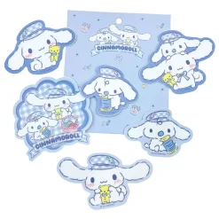 Global Original Cinnamoroll 6-Piece Decorative Sticker Set (Gingham Paperboy Series)