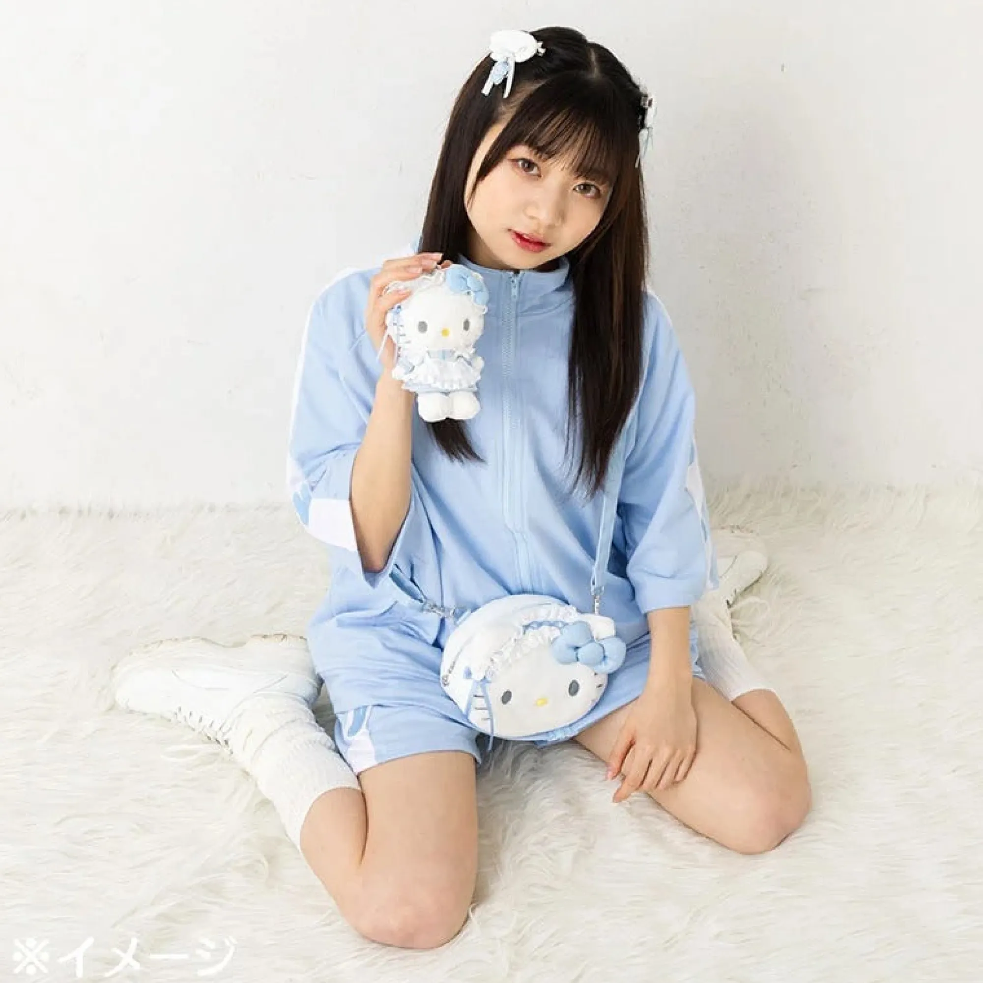 Japan Original Cinnamoroll Plush Crossbody Bag (Sky Blue Series)