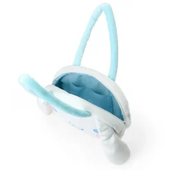 Japan Original Cinnamoroll Plush Face Tote Bag