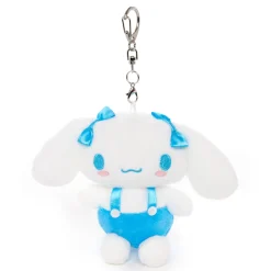 NAKAJIMA CORPORATION Cinnamoroll Plush Mascot Keychain (Blue Overalls)