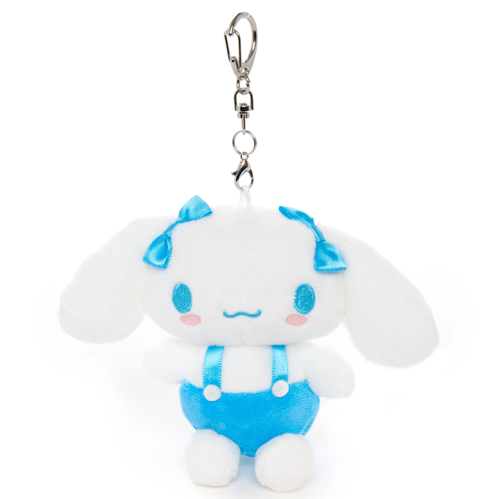 NAKAJIMA CORPORATION Cinnamoroll Plush Mascot Keychain (Blue Overalls)