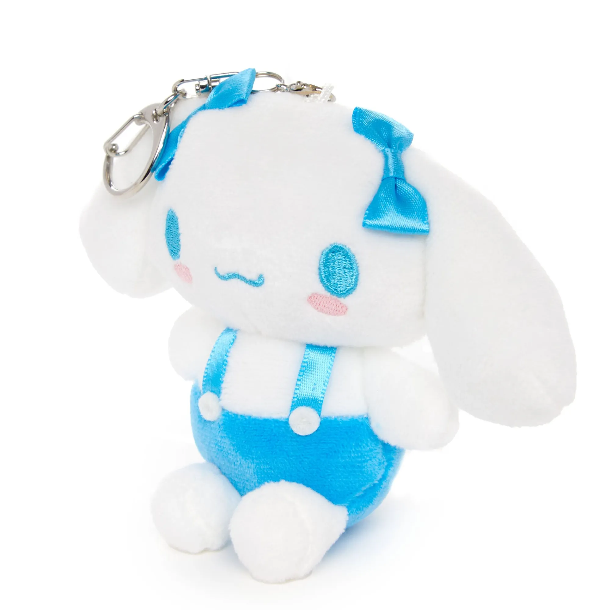 NAKAJIMA CORPORATION Cinnamoroll Plush Mascot Keychain (Blue Overalls)
