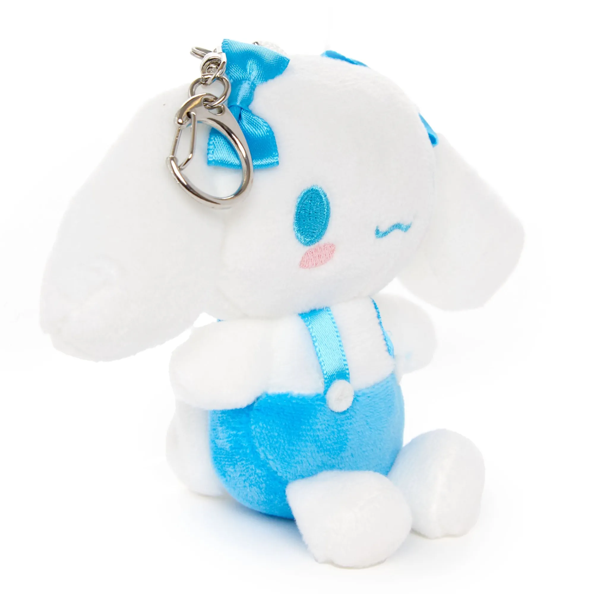 NAKAJIMA CORPORATION Cinnamoroll Plush Mascot Keychain (Blue Overalls)