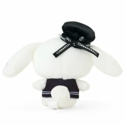 Japan Original Cinnamoroll Plush Mascot Keychain (Silver Houndstooth Series)