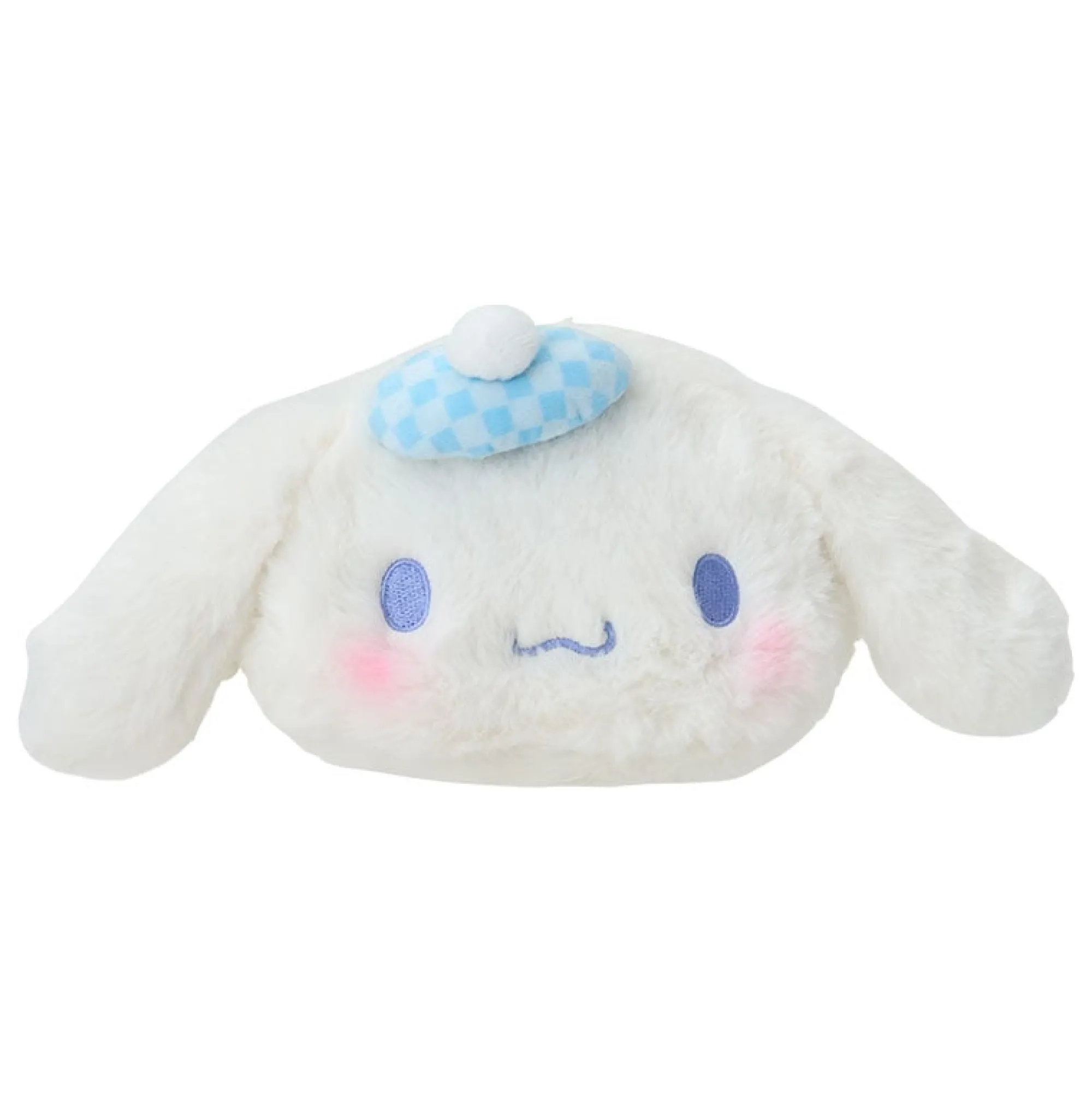Japan Original Cinnamoroll Plush Mini Face Pouch (Retro Pastel Series)