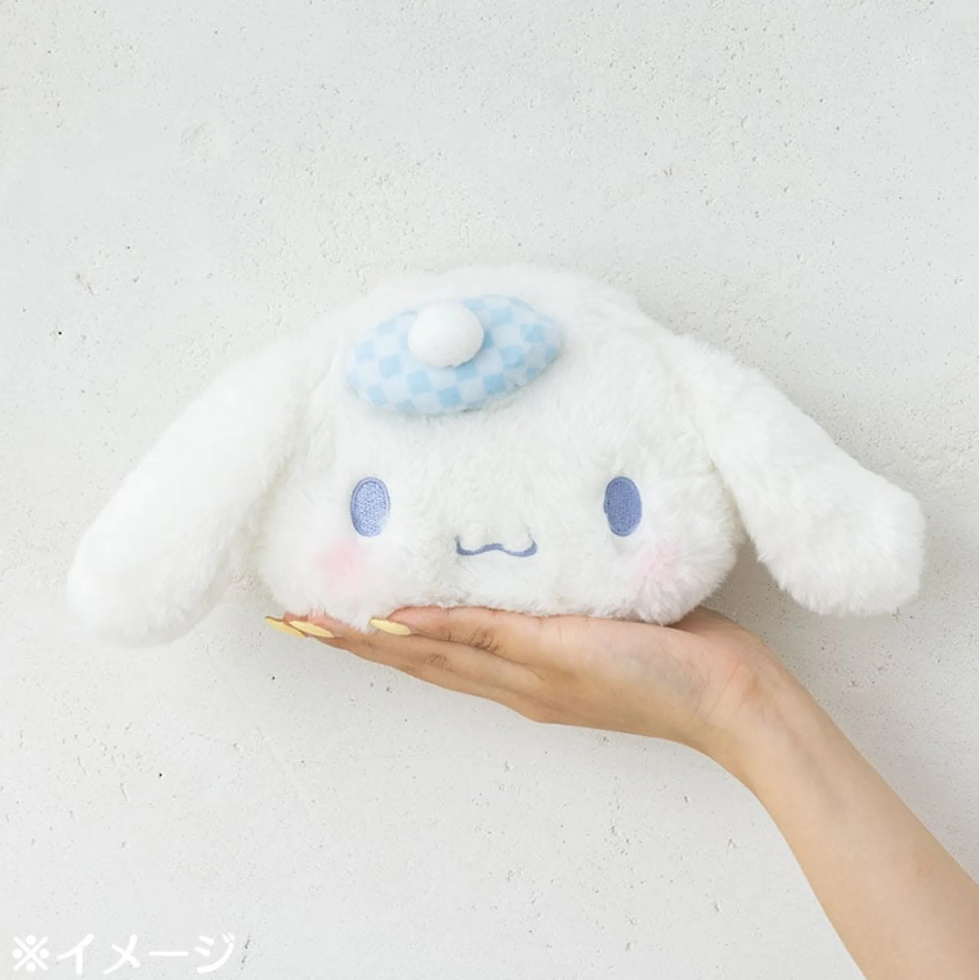 Japan Original Cinnamoroll Plush Mini Face Pouch (Retro Pastel Series)