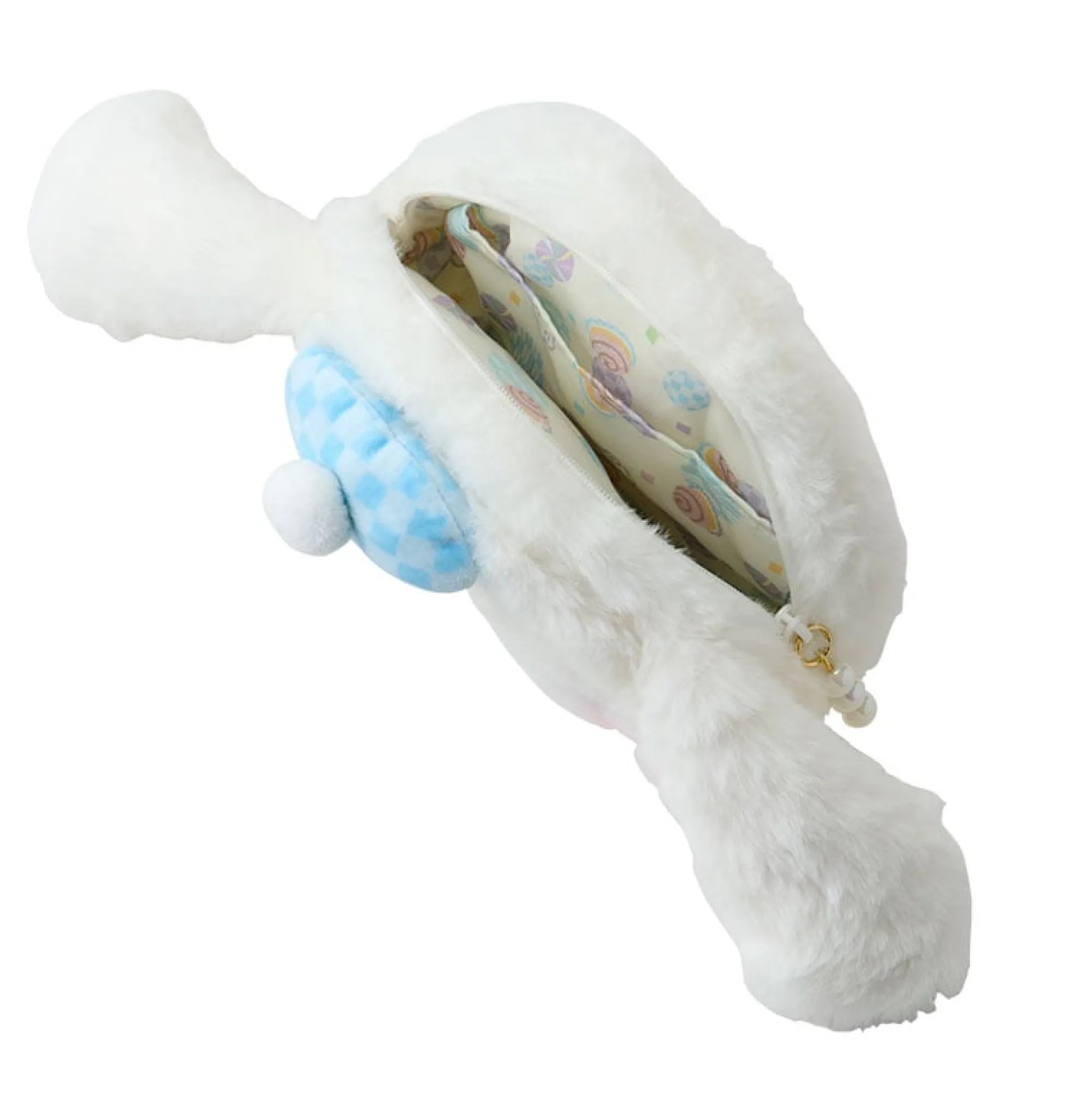 Japan Original Cinnamoroll Plush Mini Face Pouch (Retro Pastel Series)