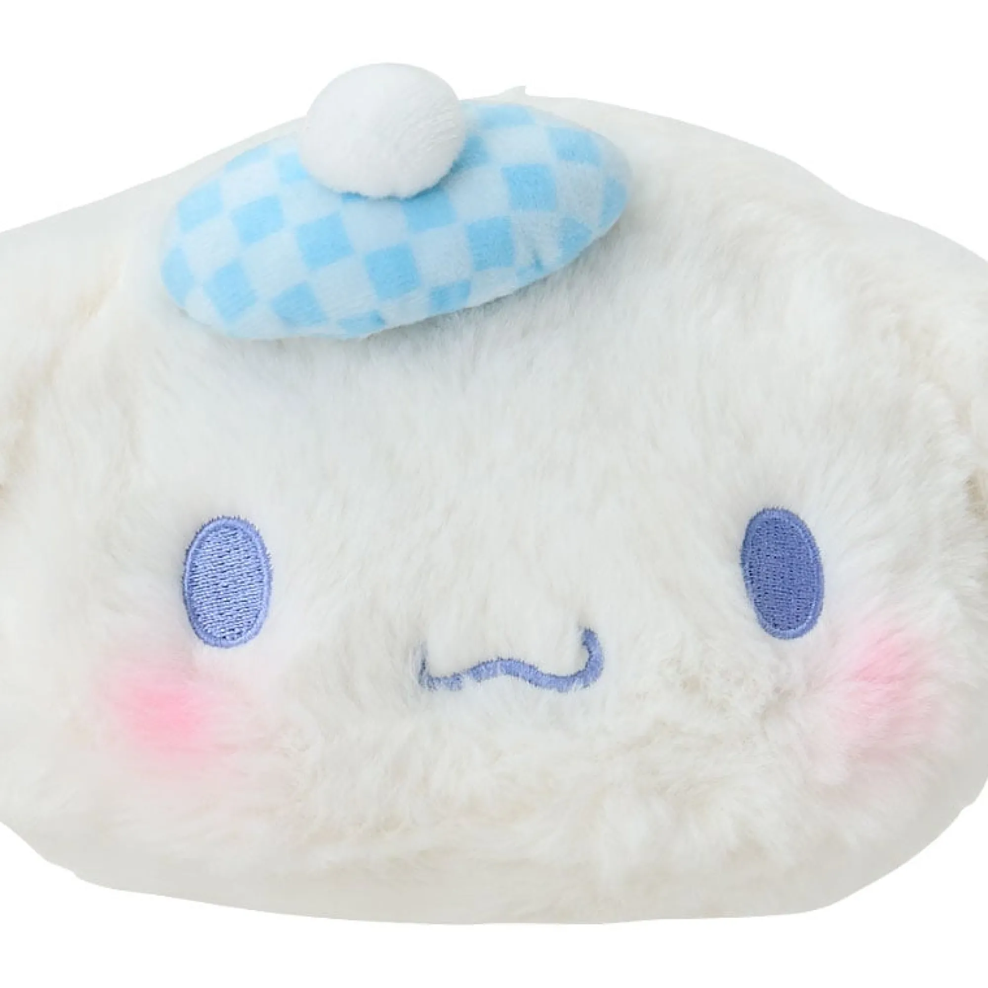 Japan Original Cinnamoroll Plush Mini Face Pouch (Retro Pastel Series)