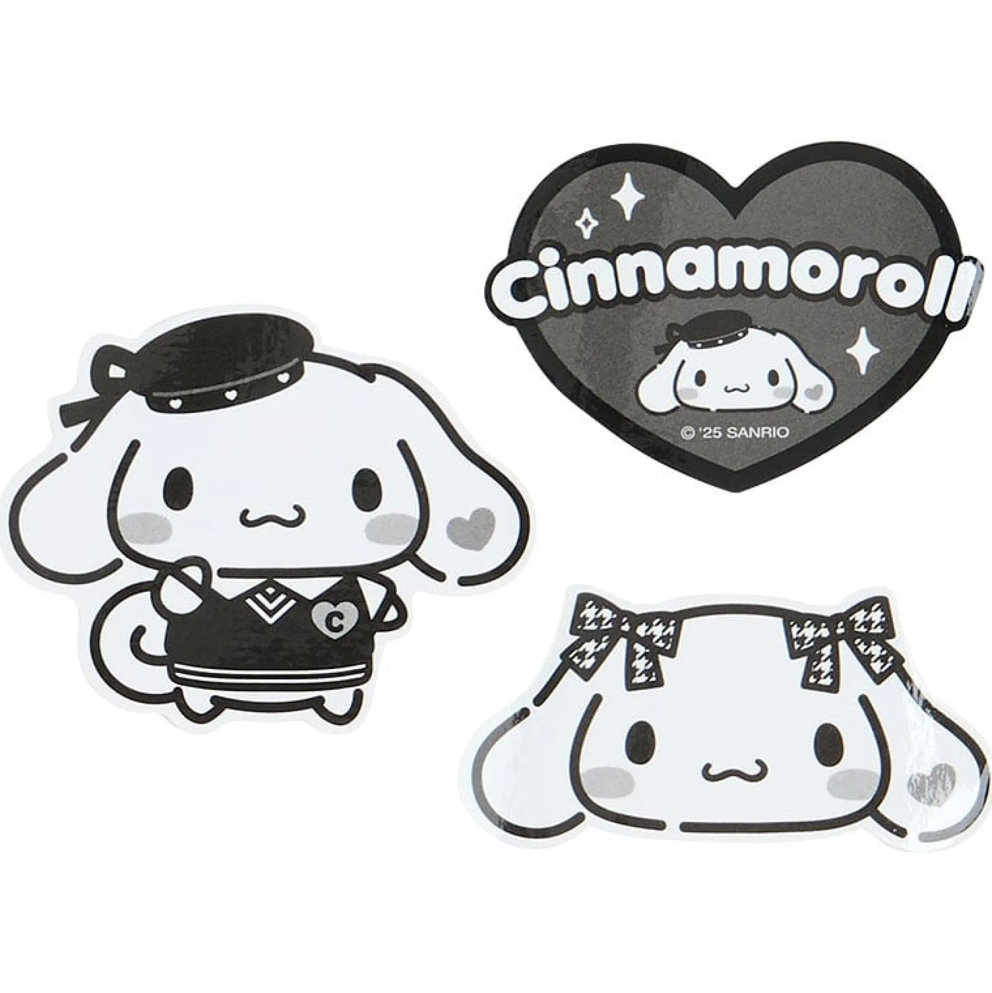 Japan Original Cinnamoroll Smartphone Charm Set (Silver Houndstooth Series)