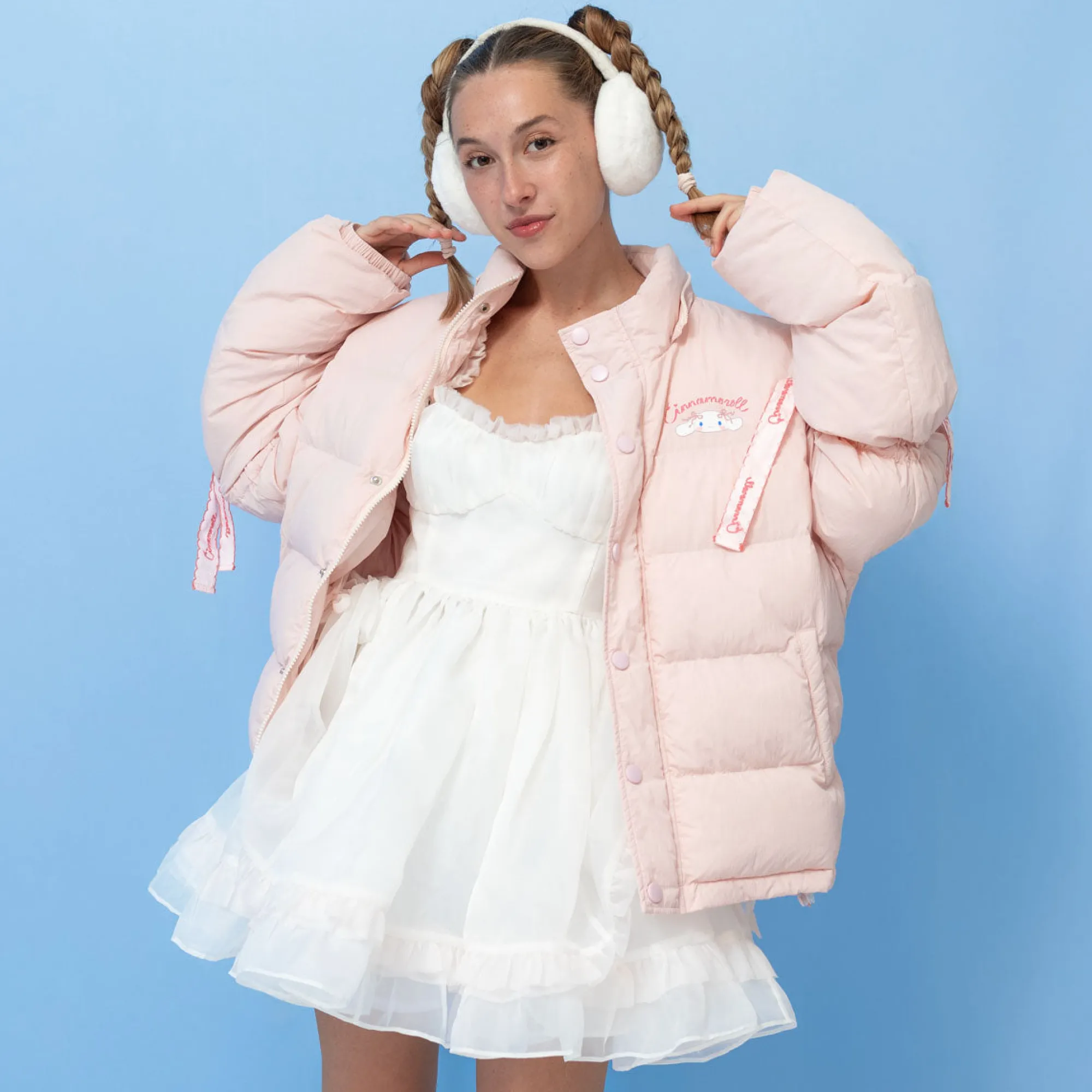JapanLA Cinnamoroll x Bows Puffer Jacket