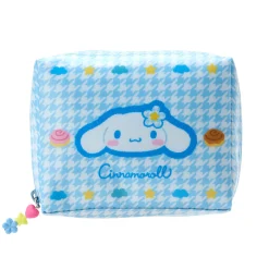 Japan Original Cinnamoroll Zipper Pouch (Floral Houndstooth Series)