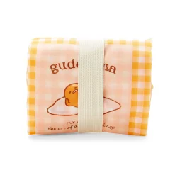 Japan Original Gudetama Gingham Reusable Tote Bag