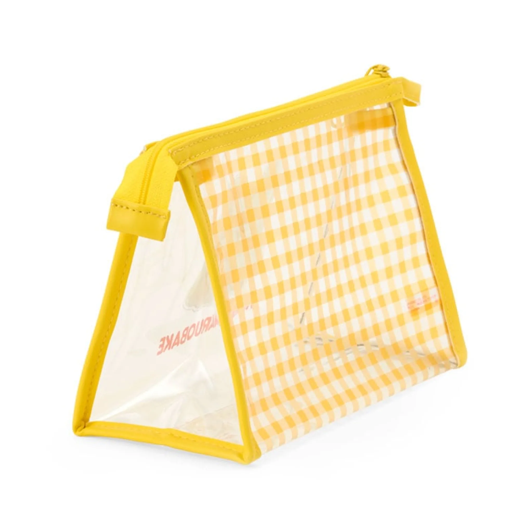 Japan Original Hanamaruobake Clear Gingham Zipper Pouch