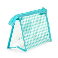 Japan Original Hangyodon Clear Gingham Zipper Pouch