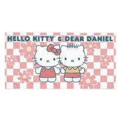 Printful Hello Kitty & Dear Daniel Checkerboard Beach Towel