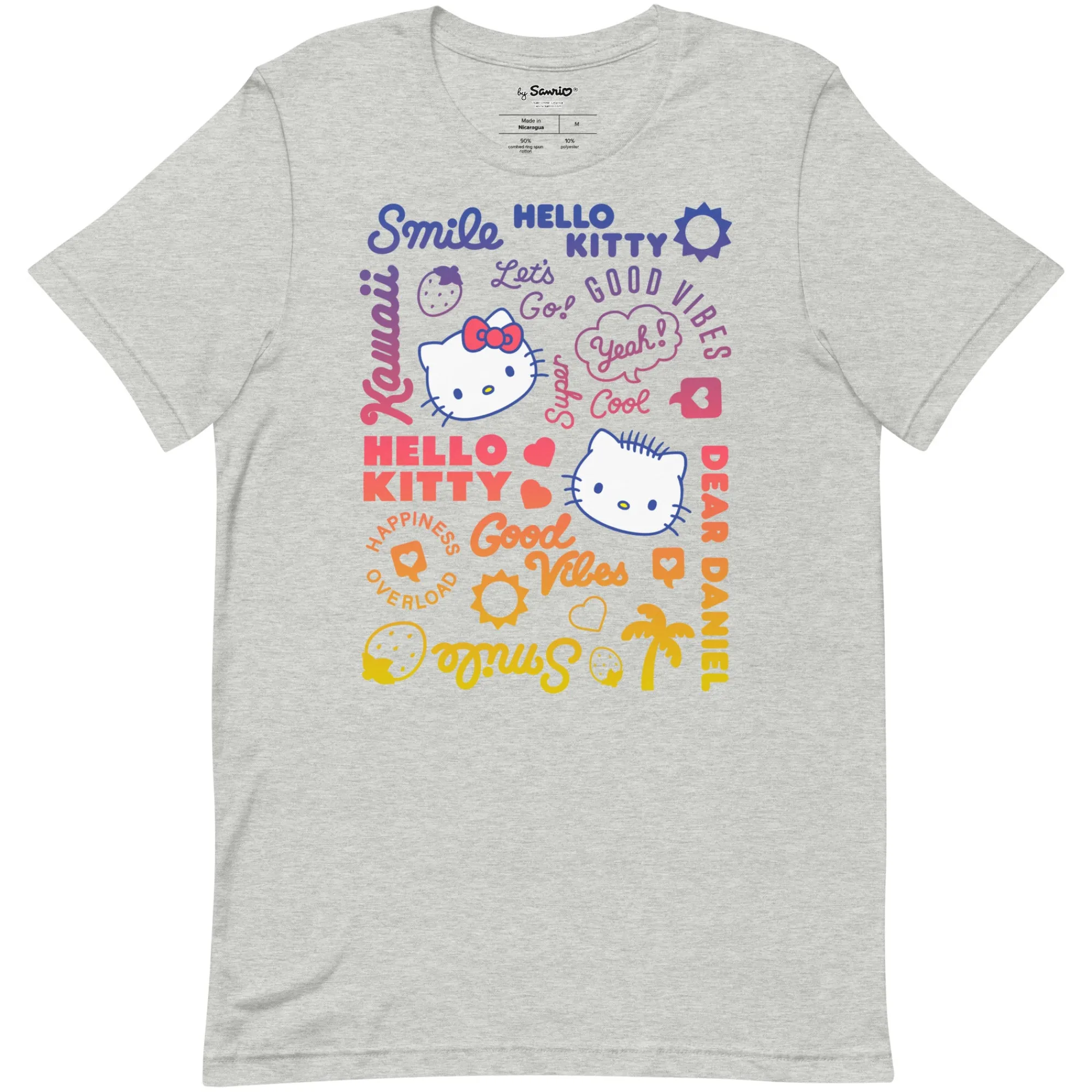 Printful Hello Kitty & Dear Daniel Good Vibes Tee