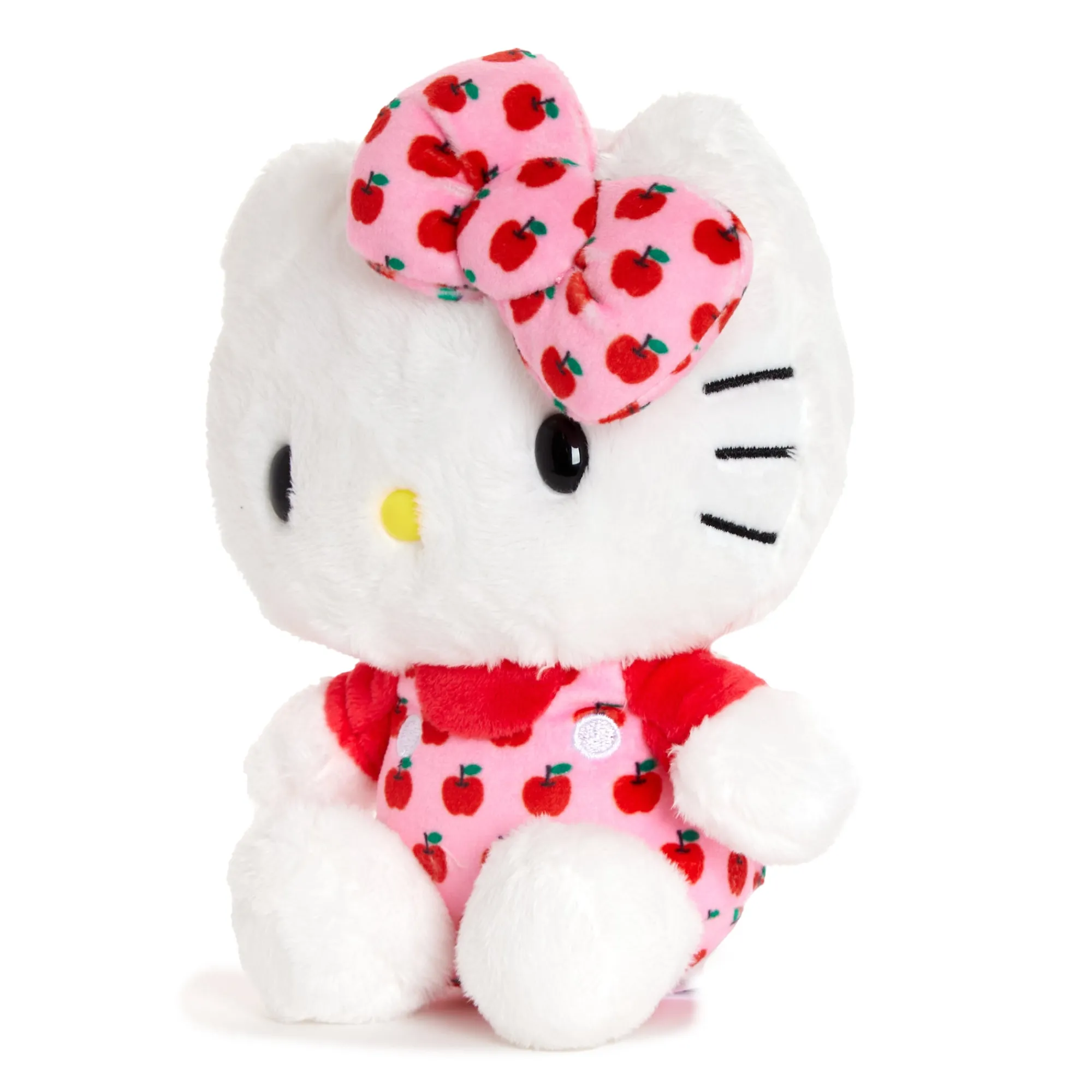 NAKAJIMA CORPORATION Hello Kitty 6" Pink Overalls Plush Mascot (Apples Series)
