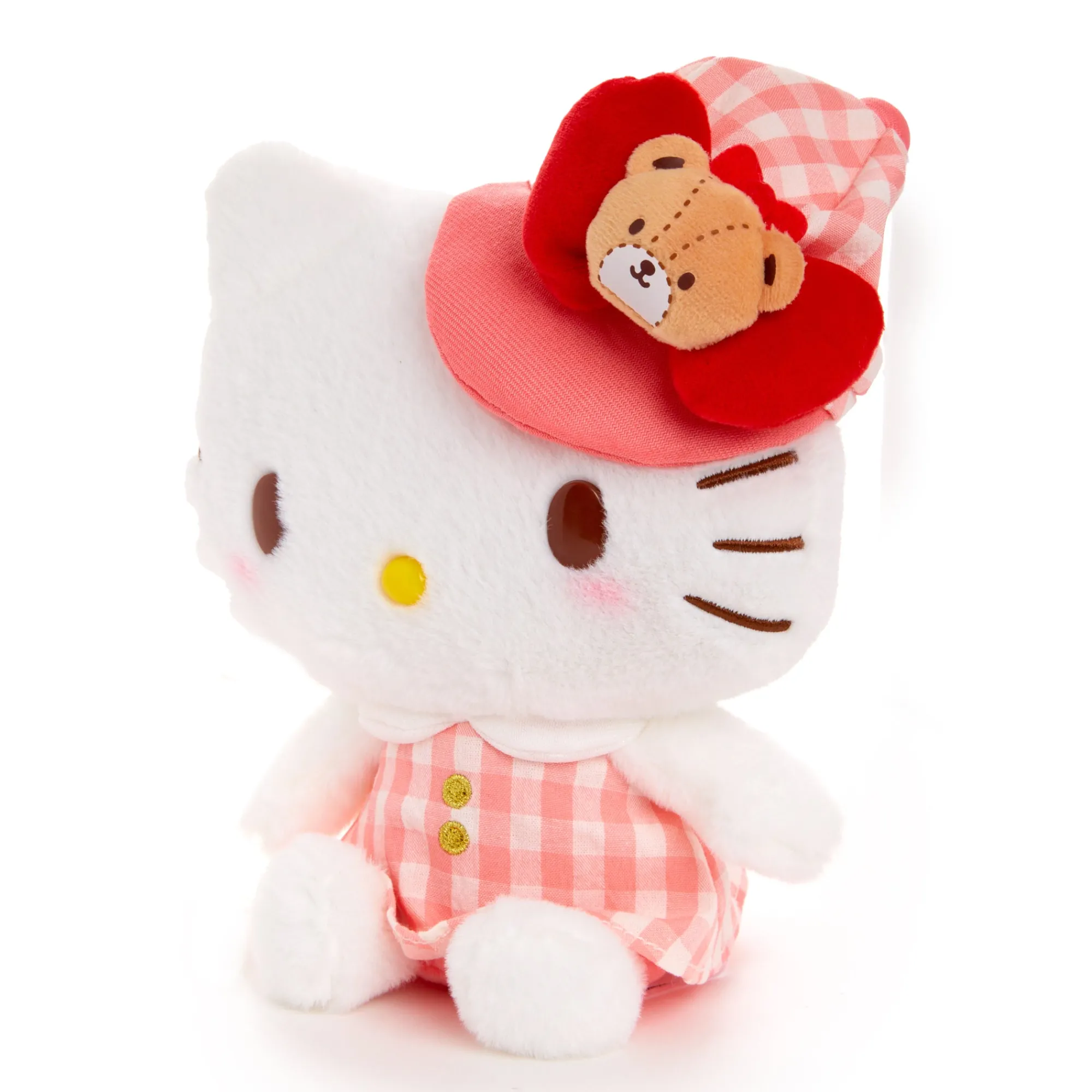 NAKAJIMA CORPORATION Hello Kitty 8" Plush (Gingham Cap Series)