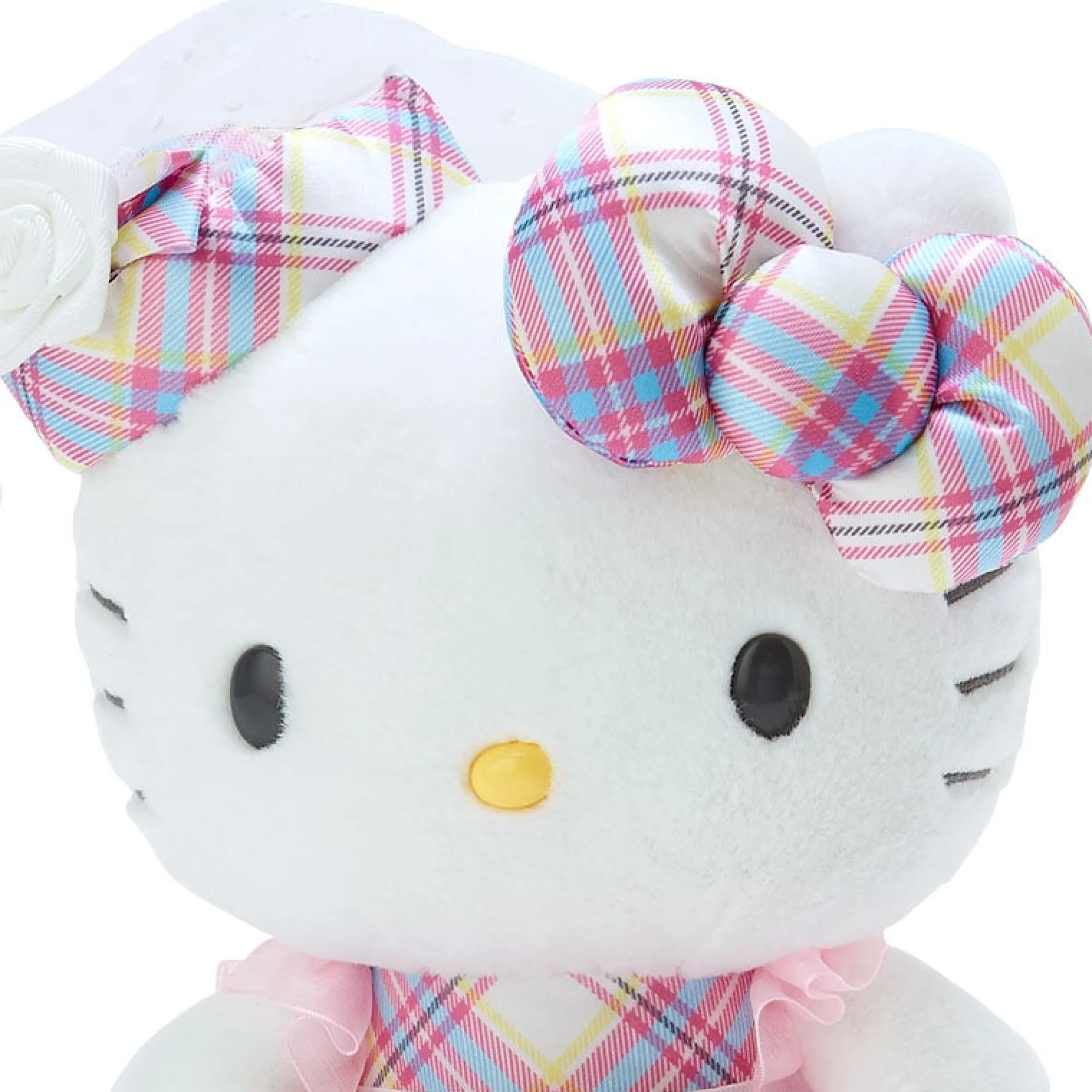 Japan Original Hello Kitty 8" Plush (Hello Kitty Dress Tartan Series)