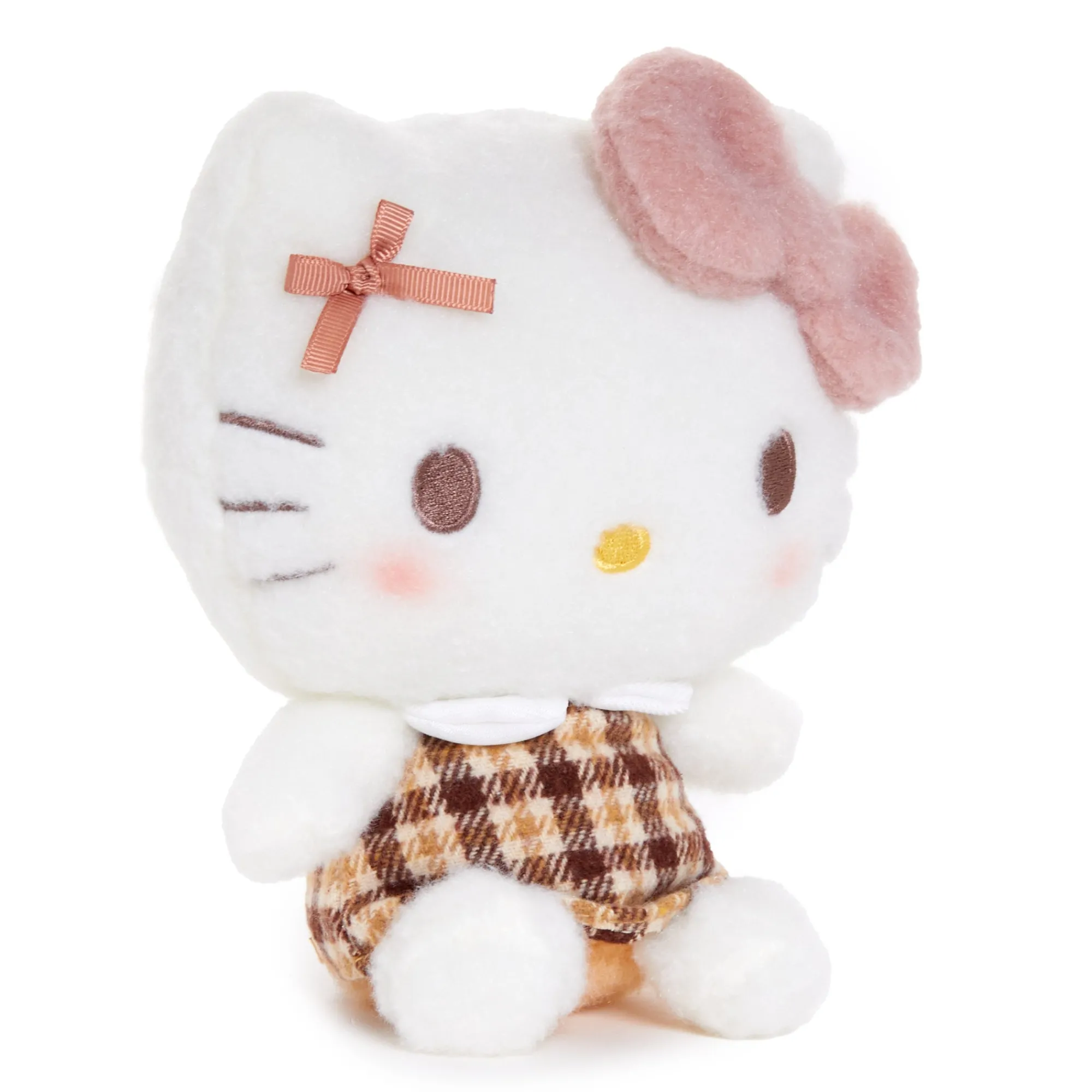 NAKAJIMA CORPORATION Hello Kitty 7" Plush (Mocha Check Series)