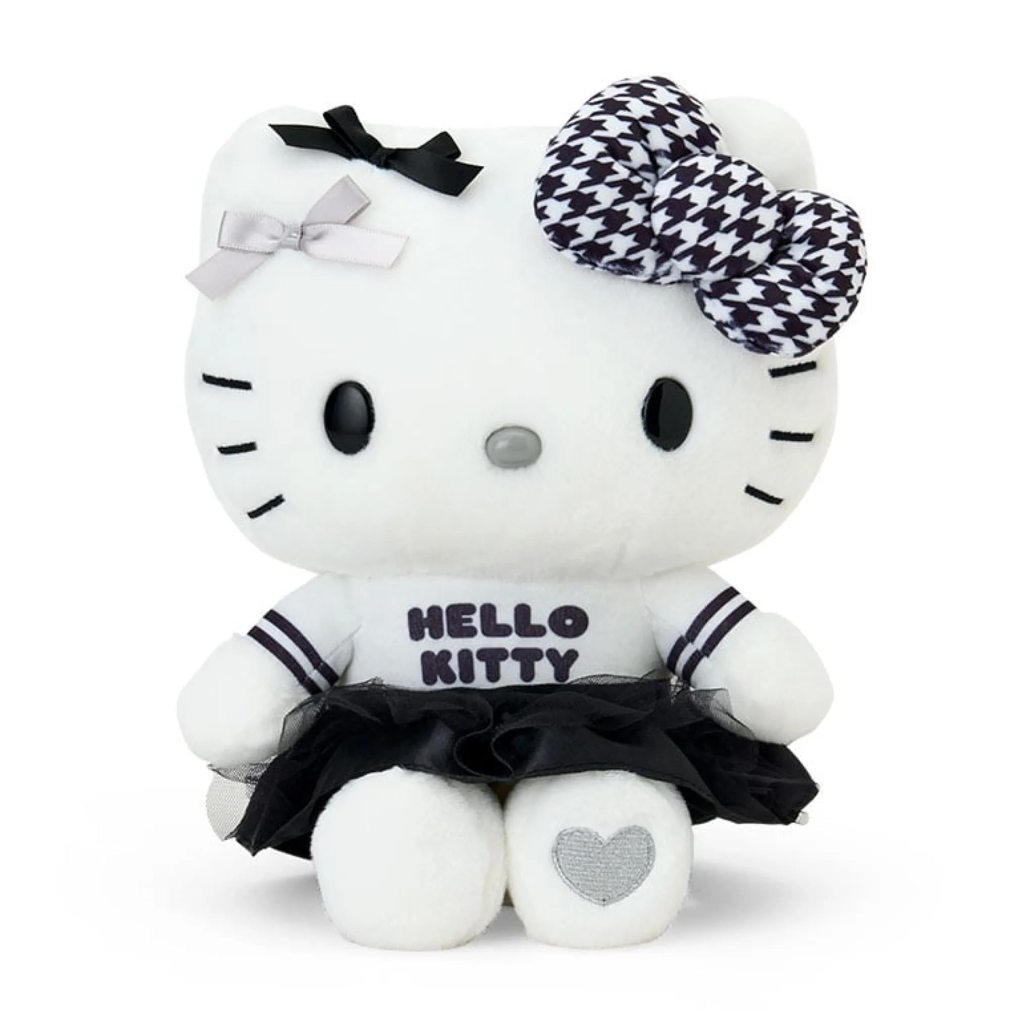 Japan Original Hello Kitty 8" Plush (Silver Houndstooth Series)