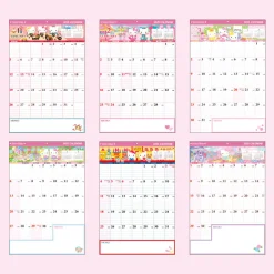 Japan Original Hello Kitty 2025 Wall Hanging Calendar & Memo Pad