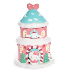 Blue Sky Clayworks Hello Kitty and Cinnamoroll Ceramic Holiday Cottage Cookie Jar
