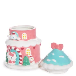 Blue Sky Clayworks Hello Kitty and Cinnamoroll Ceramic Holiday Cottage Cookie Jar