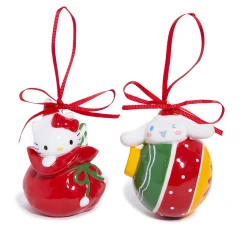 Blue Sky Clayworks Hello Kitty and Cinnamoroll 2-pc Holiday Ceramic Ornament Set