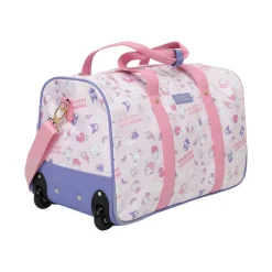 BIOWORLD Hello Kitty and Friends All-Over Print Rolling Duffle Bag