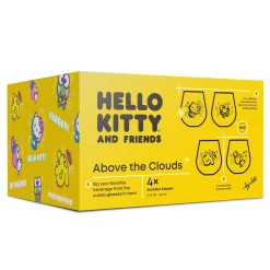 JoyJolt Hello Kitty and Friends Above the Clouds Stemless Glasses (Set of 4)