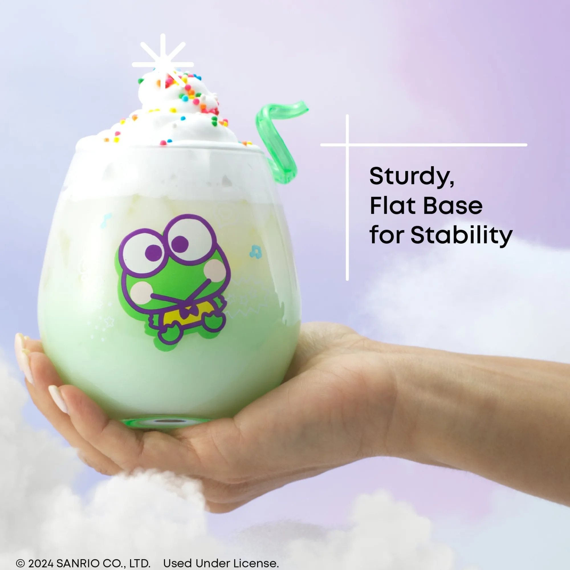 JoyJolt Hello Kitty and Friends Above the Clouds Stemless Glasses (Set of 4)